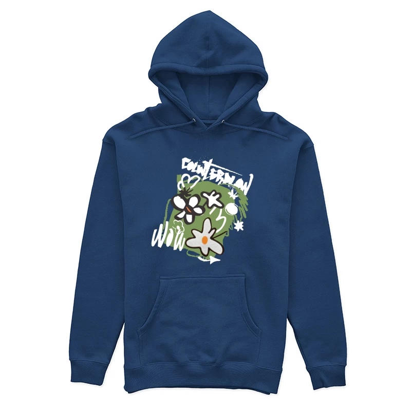 Blumen und Graffiti-Mischung Damen Pullover Hoodie