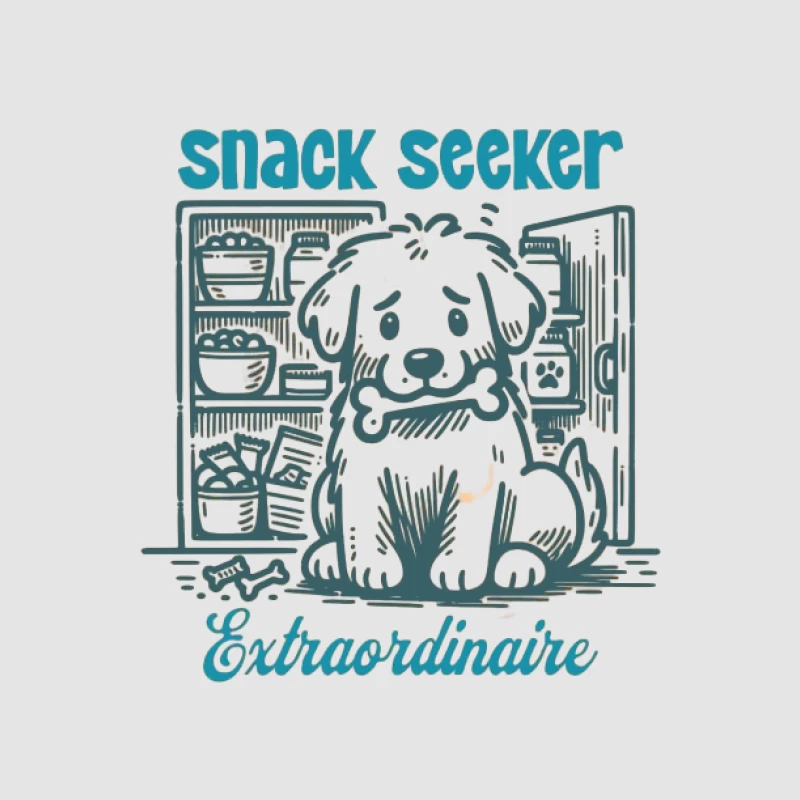 Snack-Suchhund im Kühlschrank Herren Pullover Hoodie