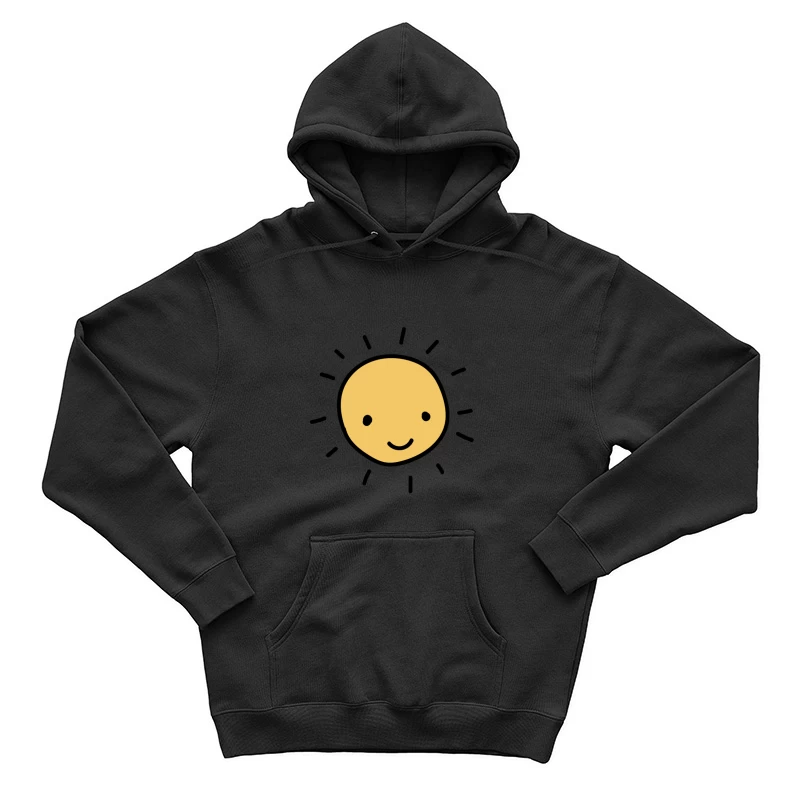 Soleil souriant dessiné à la main Homme Sweat à capuche