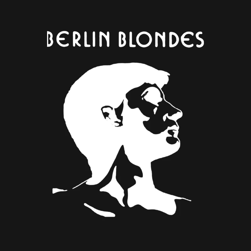 Minimalist Line Art Profile with Berlin Blondes Text Male Long Sleeve T-Shirt