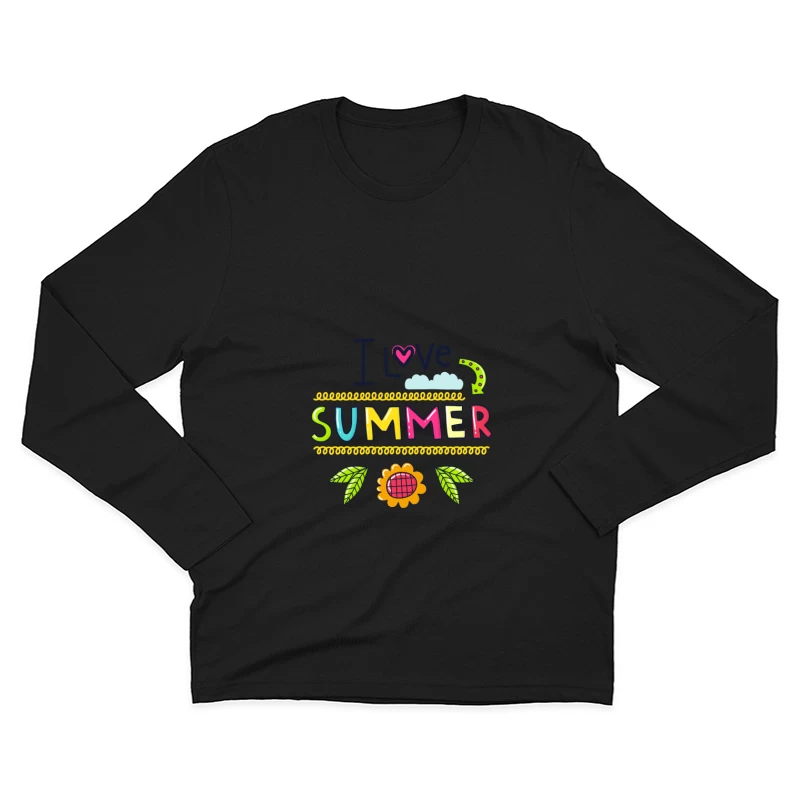 J'aime l'été coloré Homme Manches Longues T-Shirt