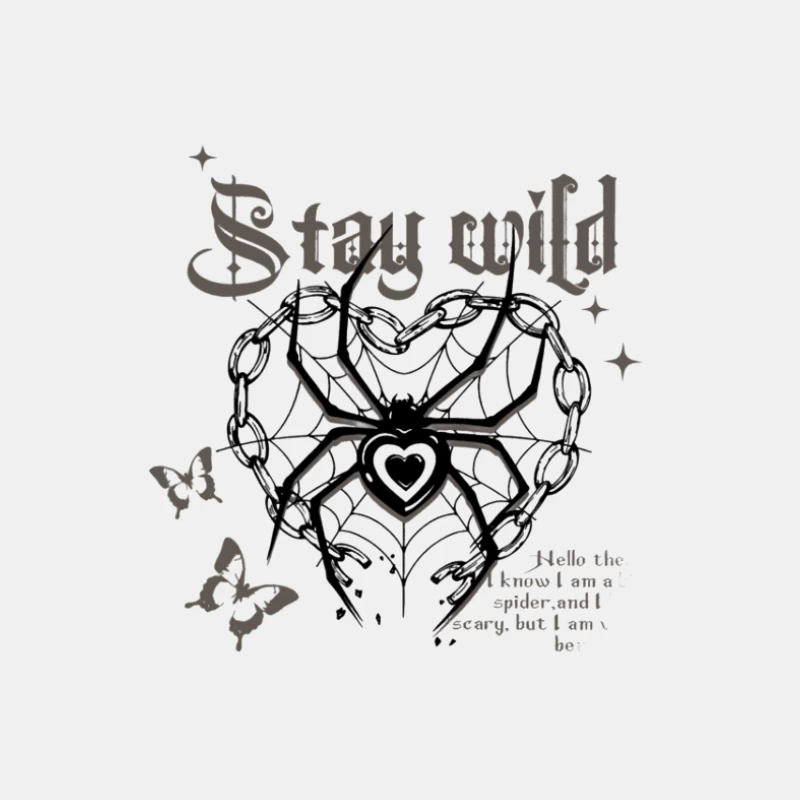 Bleib wild mit Spinne und Herzen Herren Tanktops