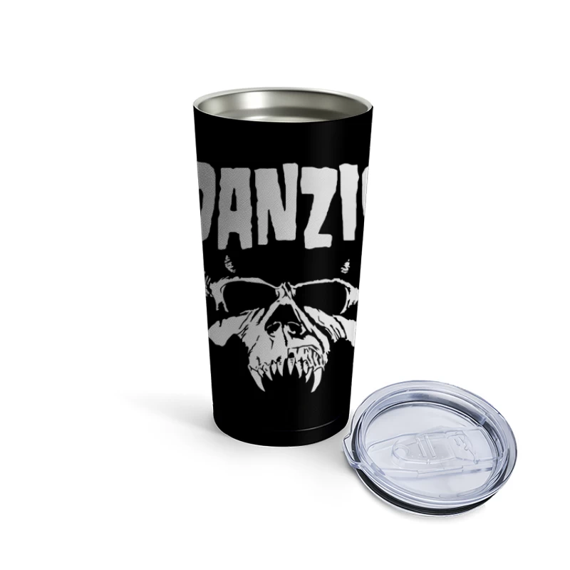 Danzig Band Gothic Skull Logo Design Travel Mug