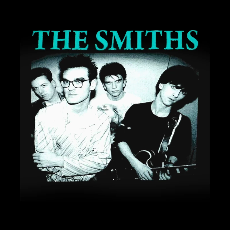 Iconic Black and White Portrait of The Smiths Alternative Rock Band Mouse Pad