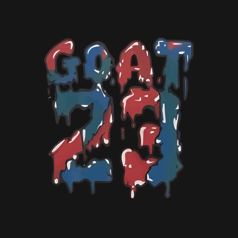 Bunte G.O.A.T. 23 Grafik Herren Langarm T-Shirt