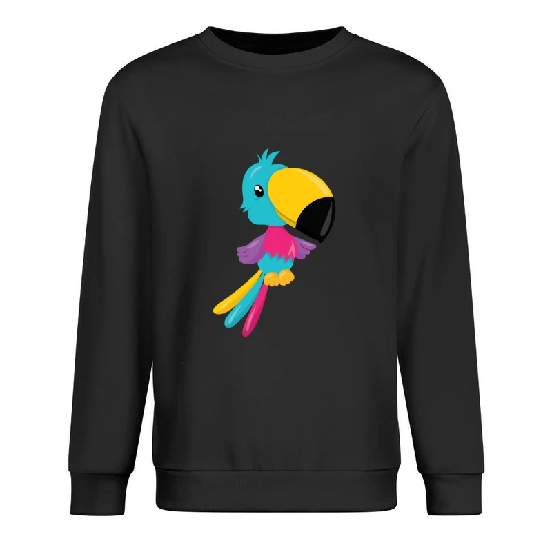Perroquet coloré avec un grand bec Homme Sweat-shirt à enfiler