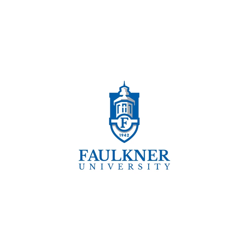 Faulkner University Logo - Educational Shield with Church Spire Design from 1942 iPhone Case