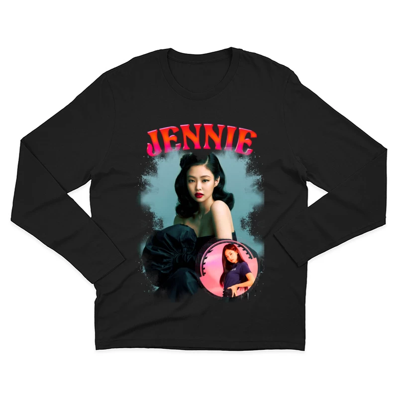 Stylish Portrait of Jennie Male Long Sleeve T-Shirt