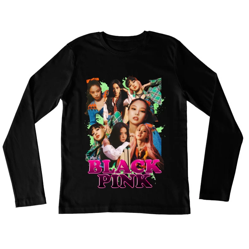 BLACKPINK Music Group Collage Female Long Sleeve T-Shirt