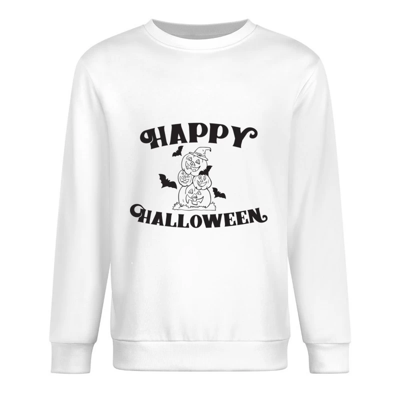 Citrouilles et chauves-souris pour Halloween Homme Sweat-shirt à enfiler