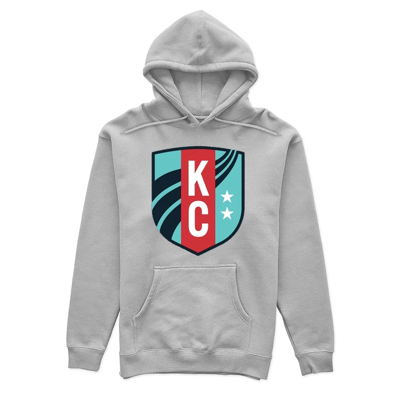 KC Sports Shield Logo with Stars Female Pullover Hoodie