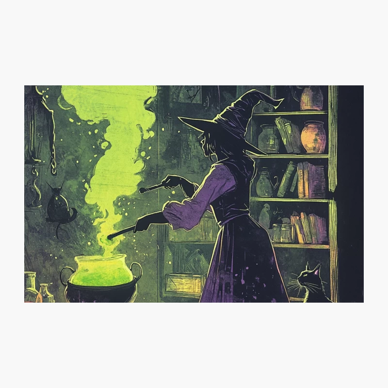 Witch's Magical Brew: Spellcasting in the Enchanted Study Travel Mug