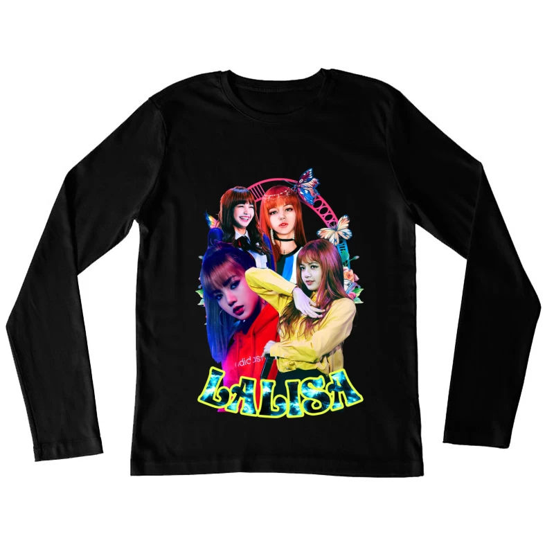 Collage of a K-Pop Female Artist Female Long Sleeve T-Shirt