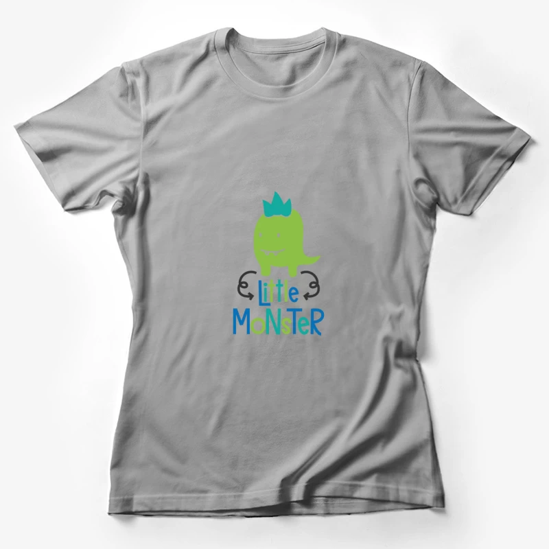Monstre mignon avec couronne bleue Femme T-Shirt