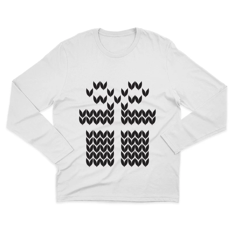 Motif de feuilles symétriques Homme Manches Longues T-Shirt