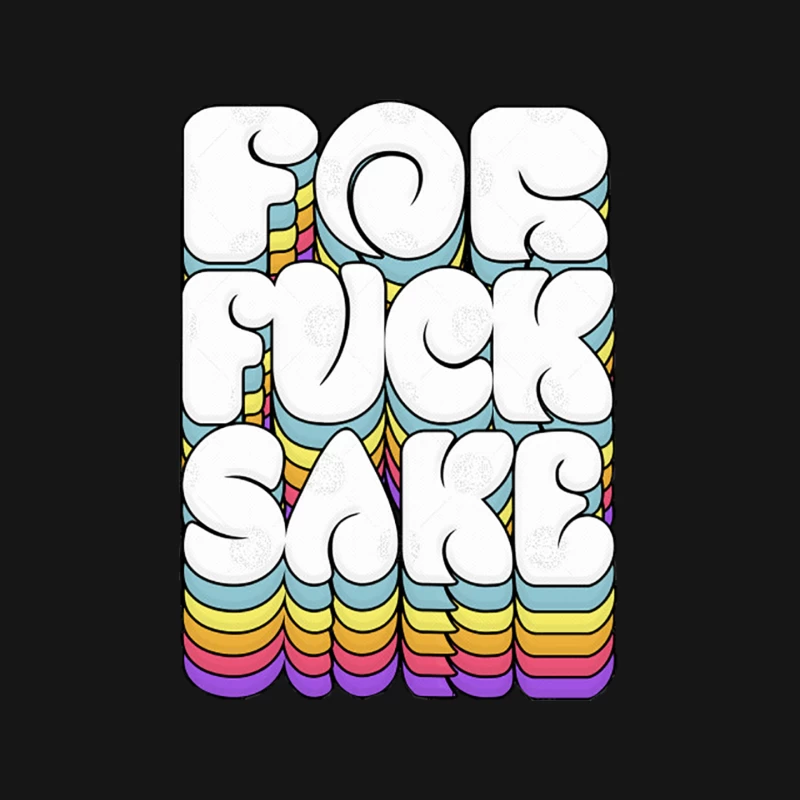 For Fck Sake - Typographic Design Mouse Pad