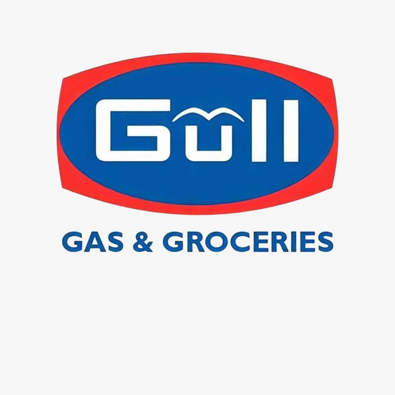 Gull Gas Station and Grocery Store Brand Logo Male Pullover Sweatshirt