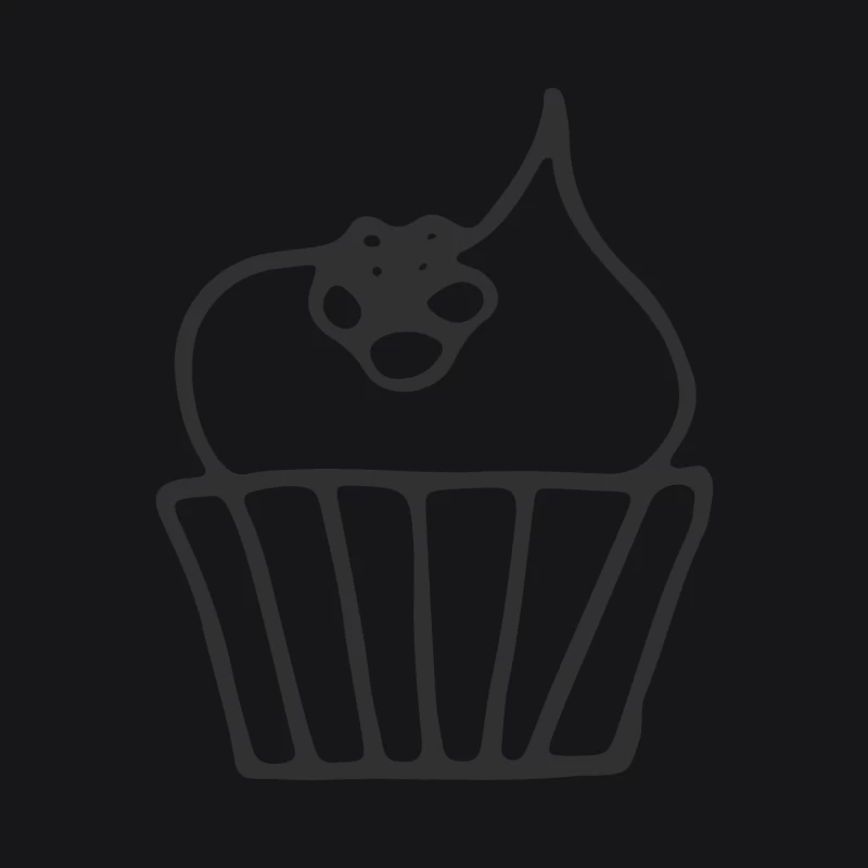 Silhouette d'un cupcake Femme Sweat à capuche