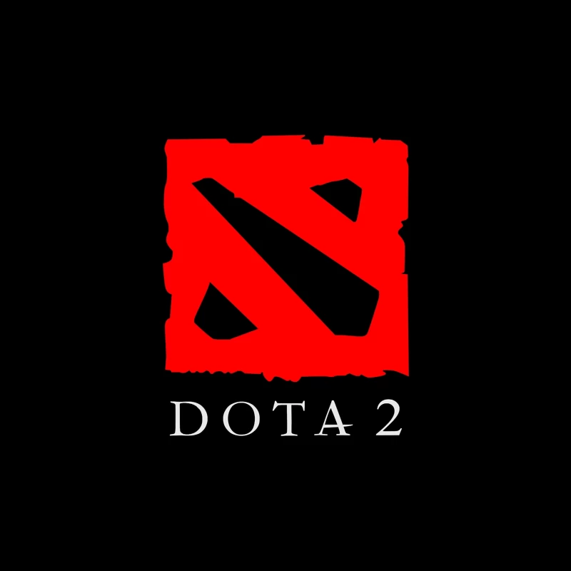 DOTA 2 Official Game Logo Throw Pillow