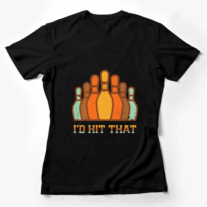 Humour de bowling rétro Femme T-Shirt