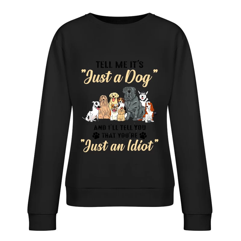 Amour et Fidélité des Chiens Femme Sweat-shirt à enfiler