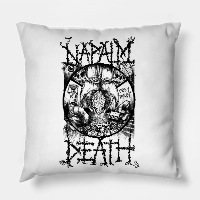 Napalm Death 2 Throw Pillow