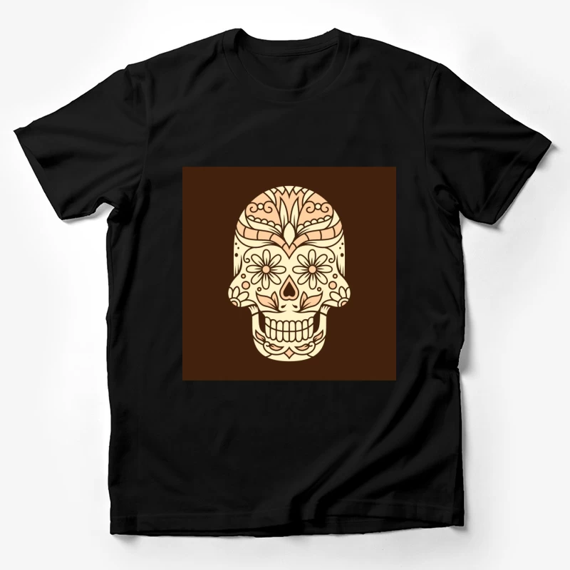 Crâne de sucre floral décoratif Homme T-Shirt