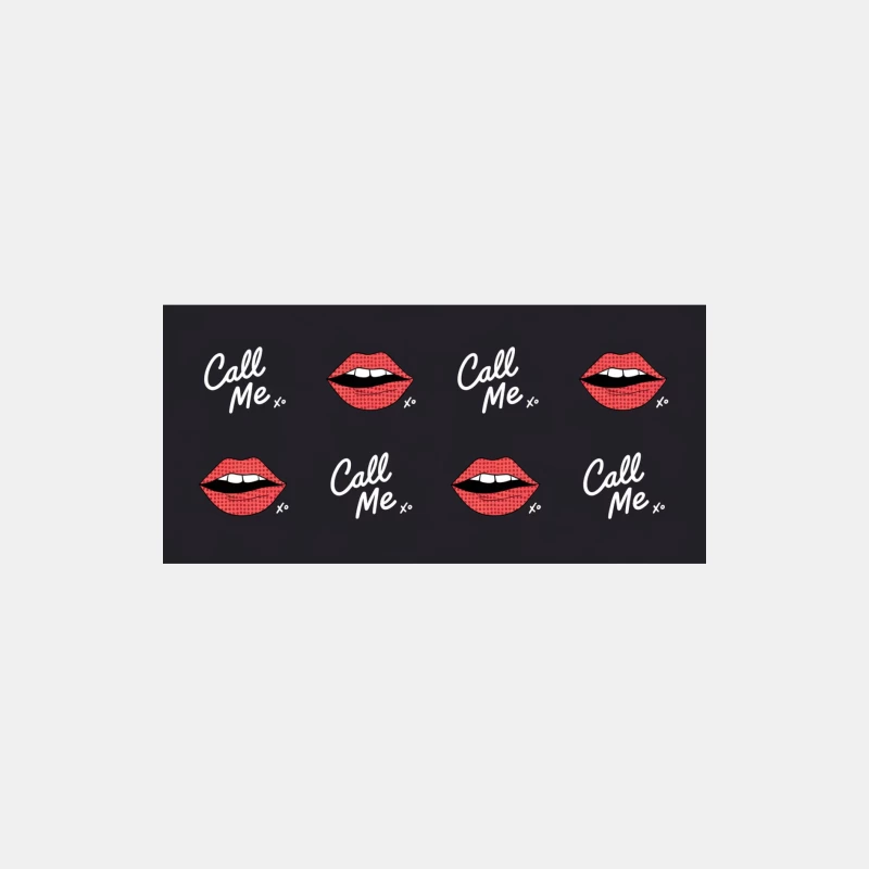 Retro Pop Art Lips: Call Me Graphic Design Male Tank Top