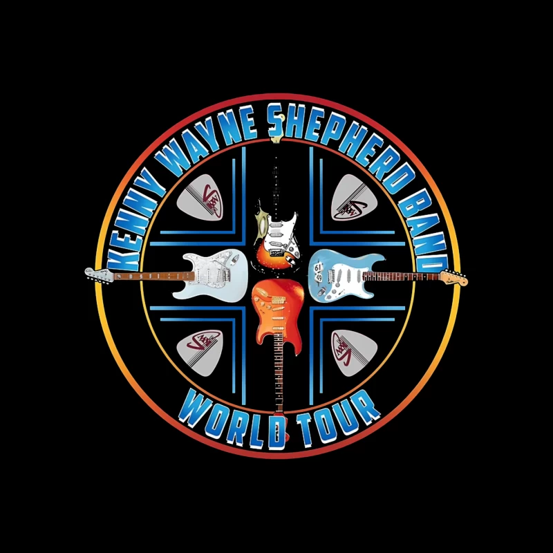 Kenny Wayne Shepherd Band World Tour Logo with Electric Guitars Mouse Pad