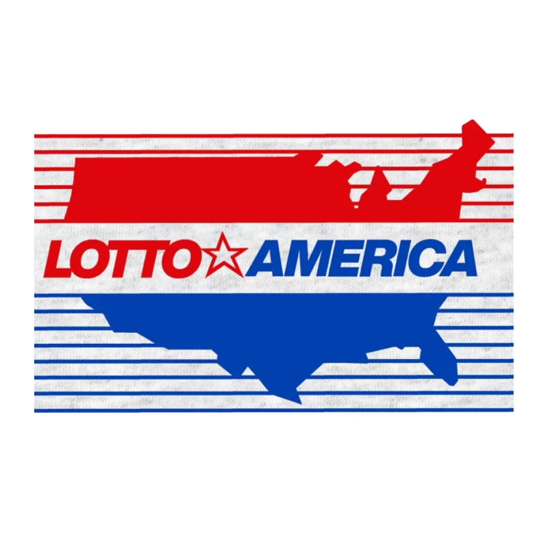 Lotto America Patriotic Logo Design with USA Map Pin