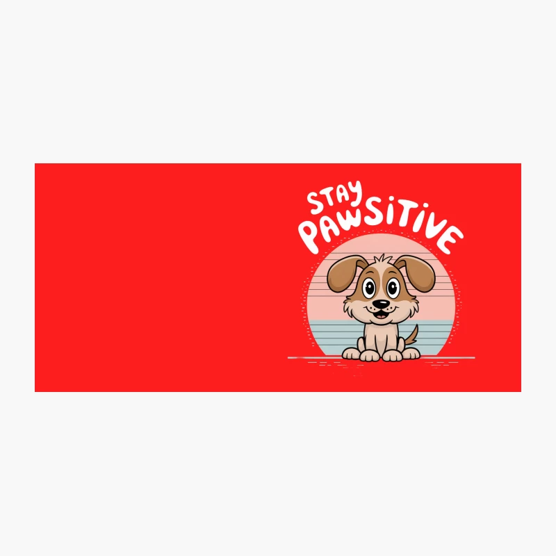 Adorable Cartoon Puppy in Retro Pastel Style Coffee Mug