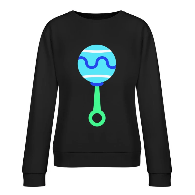 Hochet pour bébé bleu avec poignée Femme Sweat-shirt à enfiler