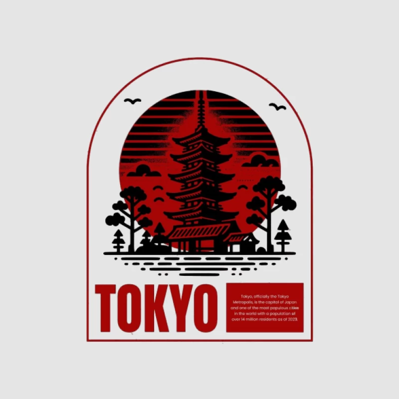 Tokyo-Pagode vor Sonnenuntergang Herren Pullover Hoodie