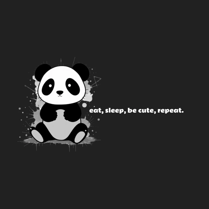 Cute Panda Illustration Bucket Hat