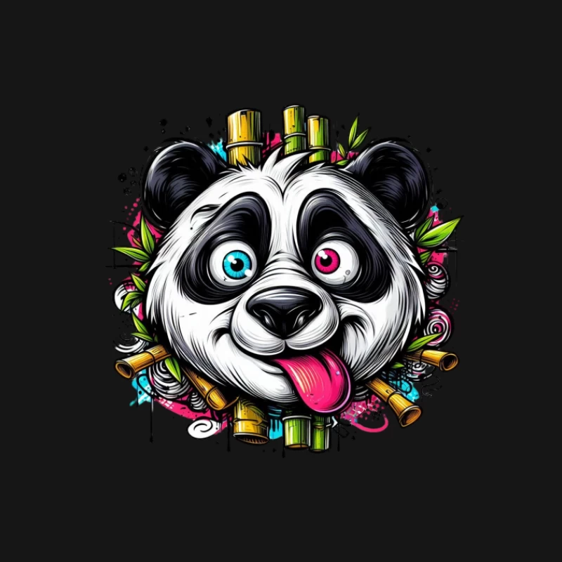 Panda joyeux avec bambou Homme T-Shirt
