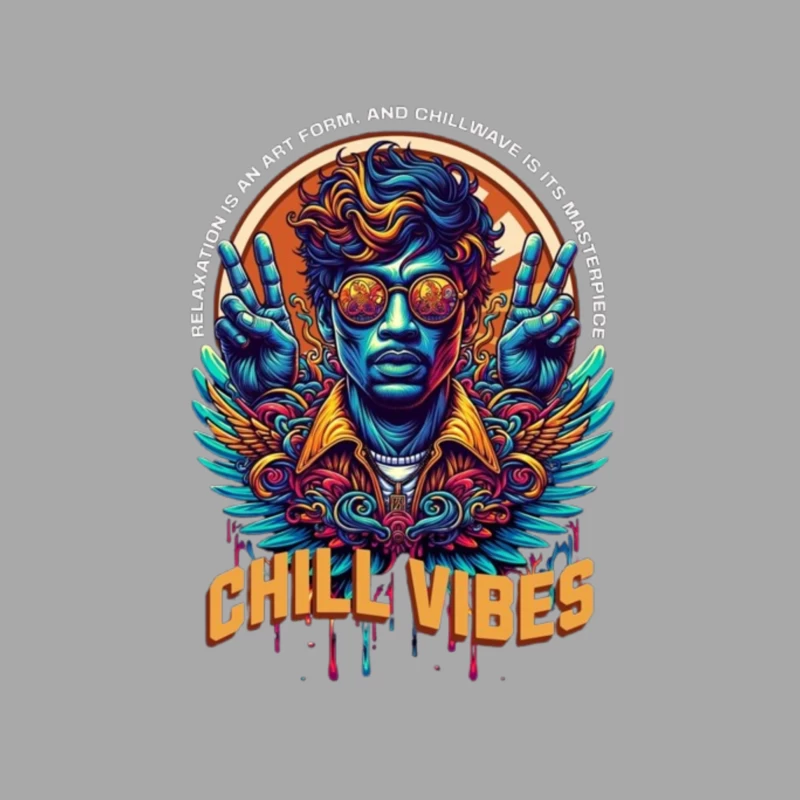 Psychedelic Peace and Chill Vibes Retro Art Design Female Pullover Hoodie