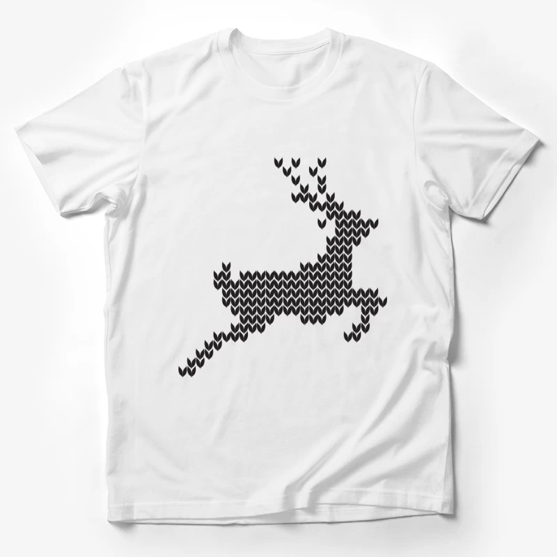 Art géométrique de cerf sauteuse Homme T-Shirt