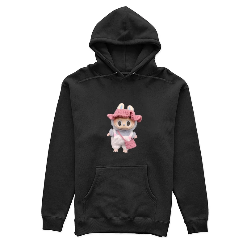 Niedliche Puppe im Hasenkostüm mit gestrickter Mütze Damen Pullover Hoodie