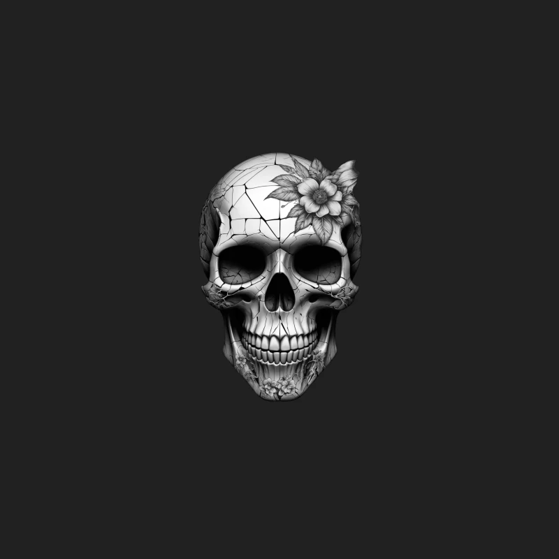 Intricate Floral Skull Design Bucket Hat