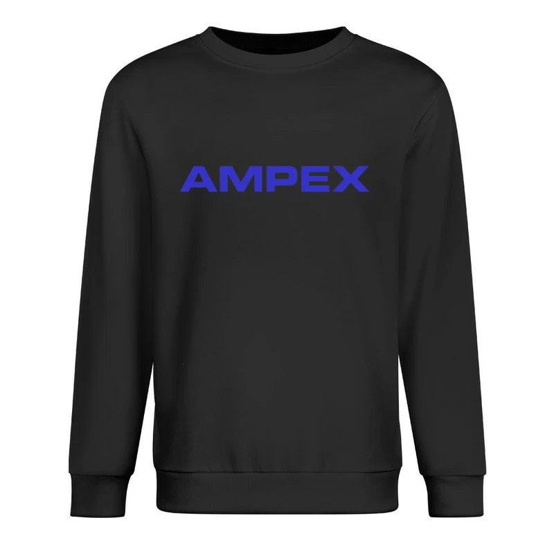 Ampex Blue Corporate Logo Male Pullover Sweatshirt