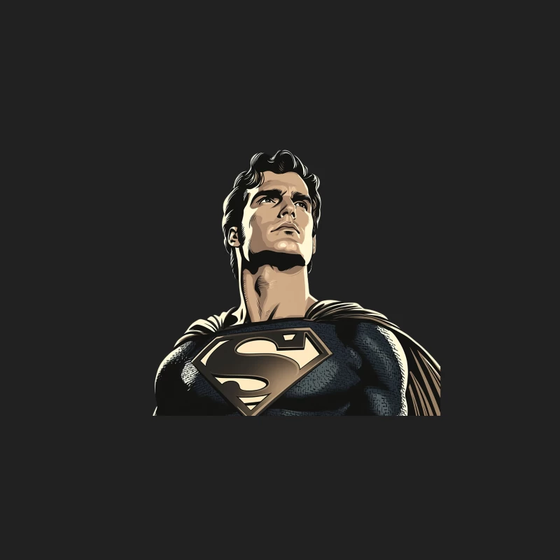 Iconic Superman Portrait: Heroic Superhero in Classic Pose Bucket Hat