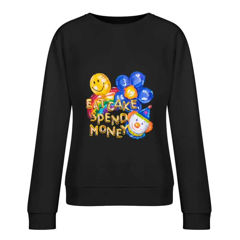 Lustige bunte Illustrationen Damen Pullover Sweatshirt