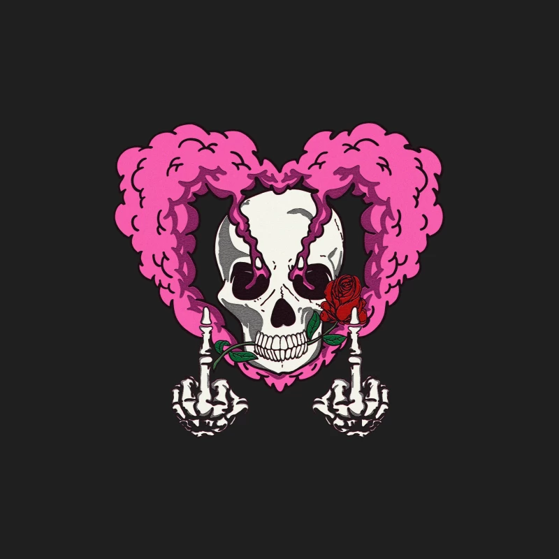 Schädel mit Herz und Rose Herren Tanktops