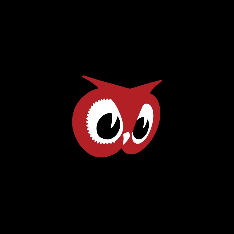 Red Owl Minimalist Logo Design iPhone Case