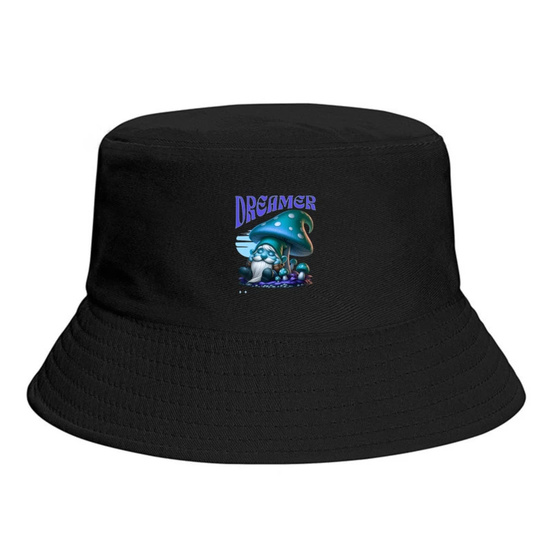 Dreaming Blue Gnome Under Magic Mushroom Bucket Hat