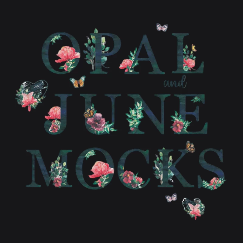 Florale Typografie und Schmetterlinge Herren Pullover Hoodie