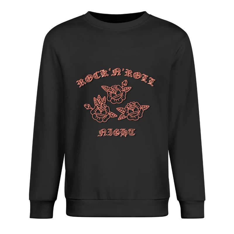 Nuit Rock'n'Roll avec Roses Homme Sweat-shirt à enfiler
