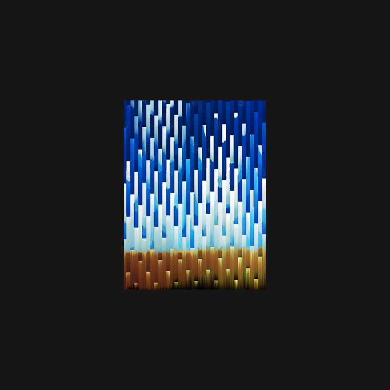 Desert Heat - Glitch Abstract Contemporary Art Desk Mat