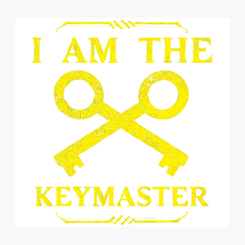 I am the Keymaster (for him) distressed Throw Pillow