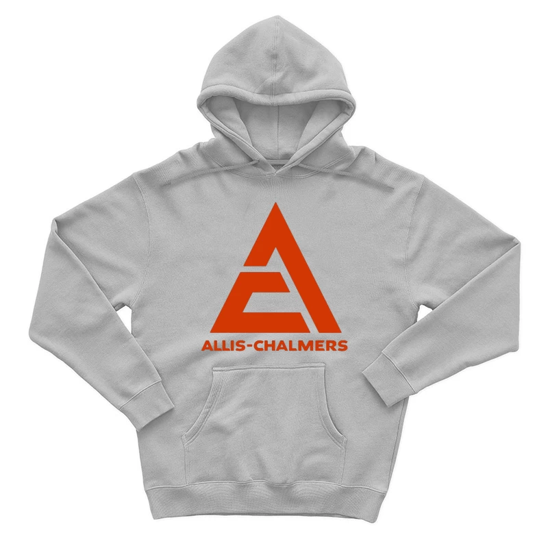 Vintage Allis-Chalmers Industrial Company Logo with Red Triangle Design Male Pullover Hoodie